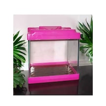 Kare Mini Akvaryum Pembe 20 x 20 x 15 CM