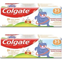Colgate 3-5 Yaş Portakal Aromalı Florürsüz Çocuk Diş Macunu 2 x 60 ML