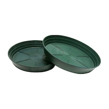 Yeşil Yuvarlak Plastik Saksı Altlığı 45.5cm 5 adet
