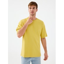 Oversize Fit Erkek Tshirt K.kol Dirty Yellow