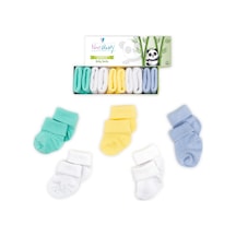 Novibaby 5'li Bambu Yenidoğan Bebek Çorabı I Summer Boy I 0-6 ay Çok Renkli