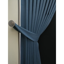 Evdepo Home Deniz Soft Pileli Fon Perde Indigo Mavi