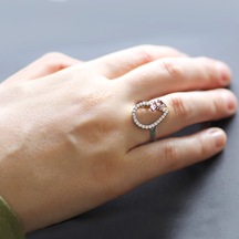 Zirkon Taşlı Pembe Mineli Damla Model Kelebek Tasarım 925 Ayar Gü (459600482)