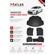 Toyota Corolla 2021 Model 4d Ekstra Havuzlu Paspas Ve Bagaj Havuzu Set