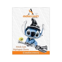 Stitch Cadı Süpürgesi Charm Gümüş