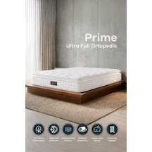 Mobyat Ultra Full Ortopedik Pedli Tavşan Tüyü Kumaş Bel Ve Sırt Destekli Prime Pelüş Yatak Beyaz Çift Kişilik