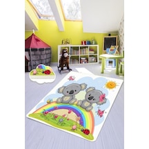 Raınbow Elephants 100X200 Cm Çocuk Ve Bebek Halısı Çok Renkli