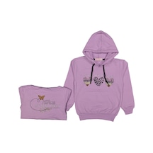 Kız Çocuk Mevsimlik Kalpli Kapüşonlu Sweatshirt Bgl-st03659 001