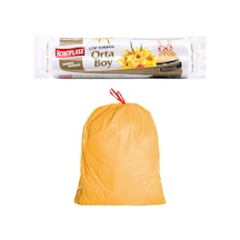 Vanilya Kokulu Orta Boy Büzgülü Çöp Poşeti 15&apos Li 55x60 Cm, Kolay Bağlanır Kokulu Büzgülü Orta Boy Çöp Torbası, Sızdırmaz, Yırtılmaz, Geri Dönüştürülebilir Atık Torbası, Güçlü Çöp Poşeti