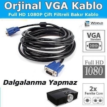 Bilgisayar Monitör Laptop Projeksiyon Cihazı Görüntü Kablosu 10Mt