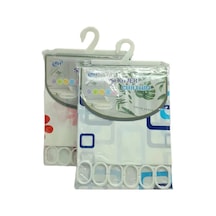 Çif Kanat Pvc Banyo Perdesi 2 Parça X 90x180cm - 12 Halkalı 4915 Çok renkli