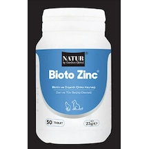 Bioto Zinc Kedi Köpek Biotin Çinko Hapı 50 Tablet Tüy Ve Tırnak Vitamini