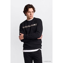 Lee Erkek Regular Fit Logo Detaylı Bisiklet Yaka Sweatshirt Siyah L26