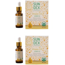 Sundex 2'Li Vitamin D3 1000 Iu 500 Damla 20 Ml Bitkisel Kaynaklı