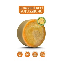 Sabunal Süngerli Keçi Sütü Sabunu - Cilt Tonu Dengeleyici ve Aydınlatıcı Sabun 100 G