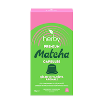 Herby Premium Matcha Çilek Vanilya Kapsül 10'lu 15 G - 6 Adet Tarı
