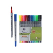 Masis Fineliner Brushpen.Fırça Uç Pvc 12 Renk S5204-12C