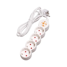 Tunçmatik Powerstrip 4 Dörtlü Anahtarlı Grup Priz 5m