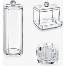 3'lü Makyaj Seti Triple Organizer Set Plastik Turuncu Tr Diğer