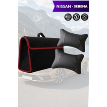 Nissan Serena Uyumlu Bagaj Çantası Koltuk Yastığı Siyah Renk Lüks Model