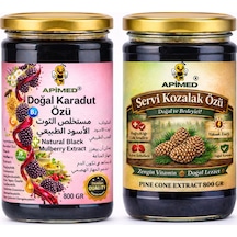 2 Li Set Servi Kozalak Özü 800 Gr + Karadut Özü 800 Gr Doğal Enerji Destekleyici 2 Li Set Servi Kozalak Özü 800 Gr + Karadut Özü 800 Gr Doğal Enerji Destekleyici
