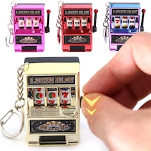 Hem Oyuncak Hem Anahtarlık Mini Casino Şanslı Charm Jackpot Anahtarlık Sarı