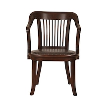 Masifart_Mobilya Masifart Network Bekleme Koltuğu Ahşap Klasik Ofis Koltuğu Ceviz