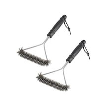 2 Adet Izgara Fırçası, Izgara Fırçası, 30 Cm Paslanmaz Çelik Izgara Temizleme Fırçası, Üçgen 36
