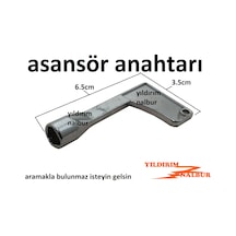 Asansör Anahtarı Üçgen Tip 6.5cm Asansör Kilit Mandal Aparatı