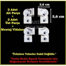 Duşakabin Plastik Kapı Parçası + Duşakabin Yedek Parça Beyaz