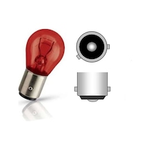 2 Adet 12V PR21W 93 Tek Duy Yakın Tırnak Ampul BAU15S Kırmızı