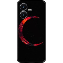 Vivo Y22S Kilif Silikon Desen Red Moons 1747 566402202