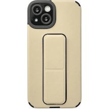 Newface - 335 - iPhone Uyumlu 14 Plus Kılıf Mega Standlı Silikon - Novapazr - - Gold