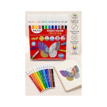 Keçeli Kalem 12 Renk 1 Paket Fatih Slim 12 Li Keçeli Kalem Canlı Renkler Yıkanabilir Kaliteli Okul Öğrenci