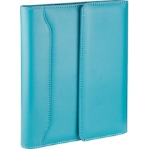 Organizer Ajanda Tarihsiz Kareli 22x26 CM - Turkuaz