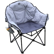 Worryfree Kullanışlı Rahat ve Kalınlaştırılmış Açık Hava Katlanır Kamp Sandalyesi - Gri