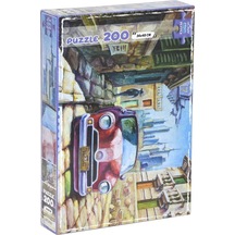 Lc7329 Utku. Eski Kırmızı Araba 200 Parça Puzzle
