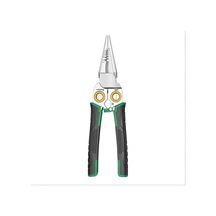 Mengtuo 7'si 1 Arada Paslanmaz Çelik Tel Sıyırma Iğnesi Kargaburun Kaymaz Çok Fonksiyonlu Tel Sıyırıcı İle Test Kalemi Elektrikçi Pensesi Yeşil