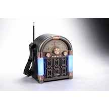 Nostaljik Bluetooth Radyo Fm Am Şarjlı Radyo