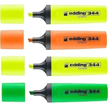 Edding 344 Fosforlu Kalem 4'Lü Set Çok Renkli
