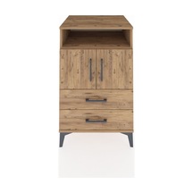Kronos Komodin 2 Raflı Tek Çekmeceli 2 Kapaklı 60x59x96 Çam-çam Atlas Çam