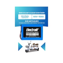 Zlin Mutluluk2 Batarya Standart Kapasite Lifepo4 60v 18ah Elektrikli Motosiklet Bataryası