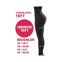 Mervis Toparlayıcı,  Tayt, Beli Agraflı Ekstra Yüksek Bel Dalgıç Taytsiyah L Siyah