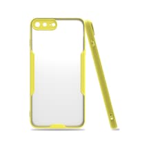 Apple iPhone Uyumlu, 7 Plus Kılıf Platin Silikon - Sarı