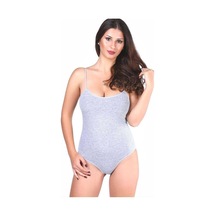 20st 3 Adet Tutku Kadın İp Askılı Gri Çıtçıtlı Body 0148 13-2010