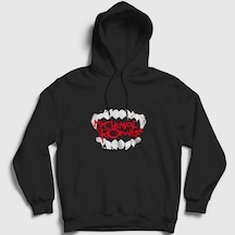 Presmono Unisex Teeth My Chemical Romance Kapüşonlu Sweatshirt Siyah