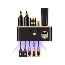 Dashanshop Beyaz Usb Şarjlı Akıllı Diş Fırçası Askısı Duvar Montajlı 5 Yuvalı Otomatik Diş Macunu Dispenser Beyaz