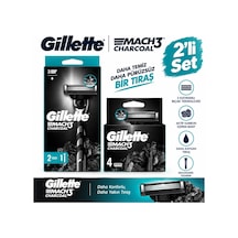 Gillette Mach3 Charcoal 2'li Set 1 Sap + 6 Yedek Bıçak