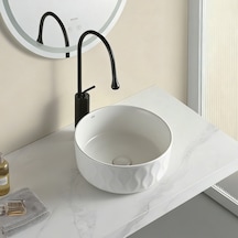 Ey-4750mb Mat Beyaz Tezgah Üstü Lavabo Renkli