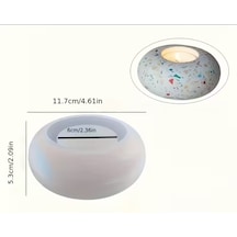 Silikon Kalıp Taş Tozu Parafin İthal Dekoratif Elıps Tealıght Mumluk Kalıbı Epoksi Hb120-0183